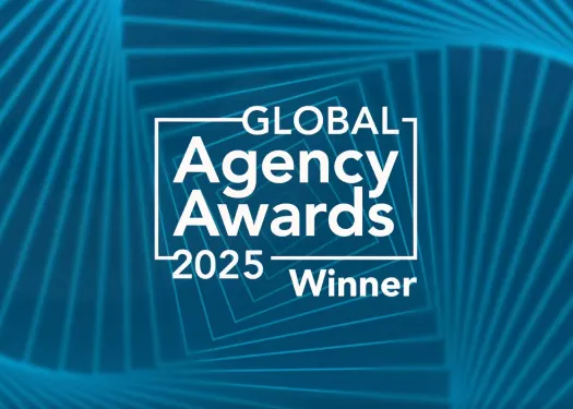 Global Agency Awards 2025 Winner badge OMG #1 SEO agency