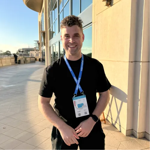 OMG Head of SEO Mike at industry conference