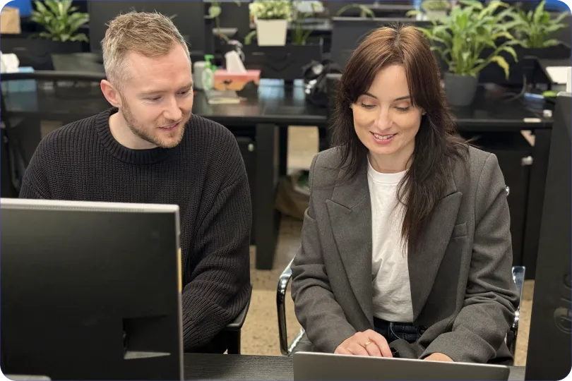 Online Marketing Gurus Paid Social directors Sophie and Mitch