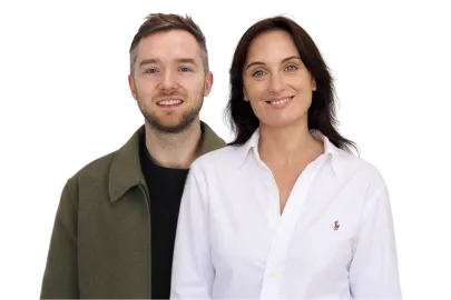 Mitch and Sophie, paid social team leaders at Online Marketing Gurus