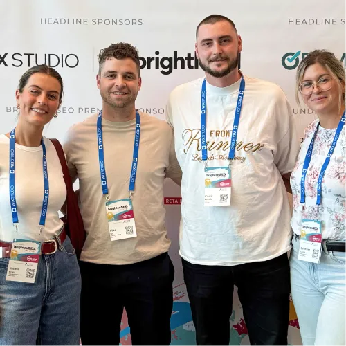 OMG SEO leadership team at BrightonSEO industry event