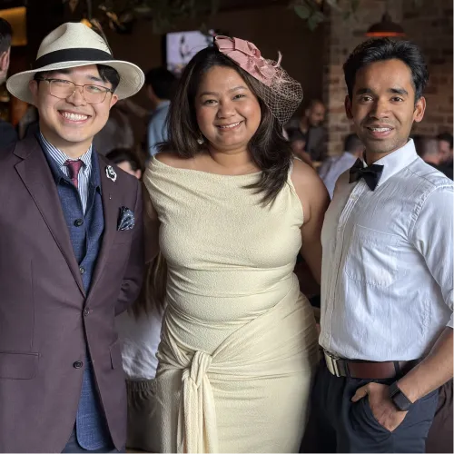 OMG team members dressed up for Melbourne Cup