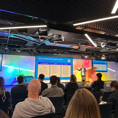 Attendees at the OMG and Google Think Global 2025 event ahead of the keynote