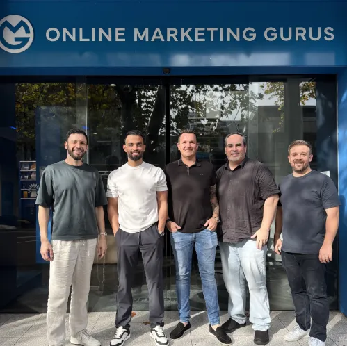 OMG's Australian and US leadership team outside the Online Marketing Gurus office entrance